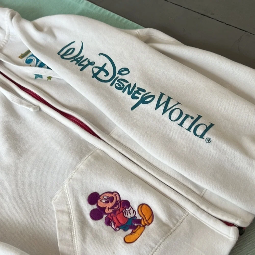 Disney Parks 2015 Mickey Mouse Full Zip Hoodie Sweatshirt Walt Disney World XS - Picture 6 of 11